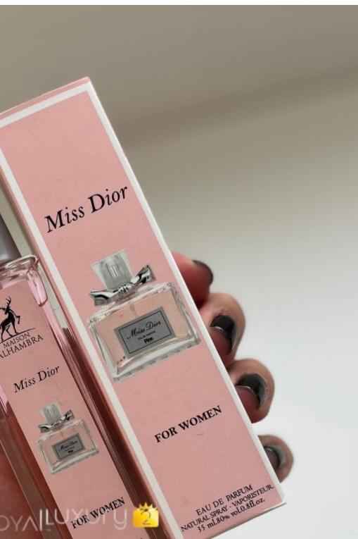 عطر جیبی ۳۵ میل رایحه میس دیور (Miss Dior) | الحمرا