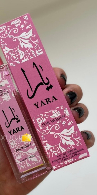 عطر جیبی زنانه ۳۵ میل رایحه یارا الحمرا(Yara)